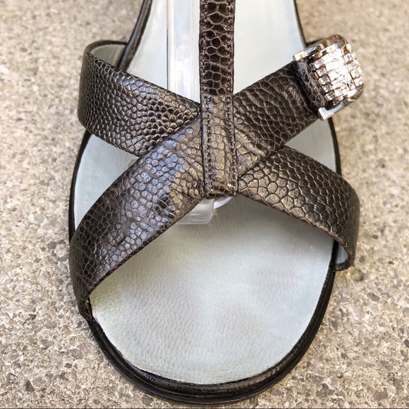 Gucci T-Strap Grey Ostrich Claw Tom Ford VTG sz 10 - Picture 4 of 8